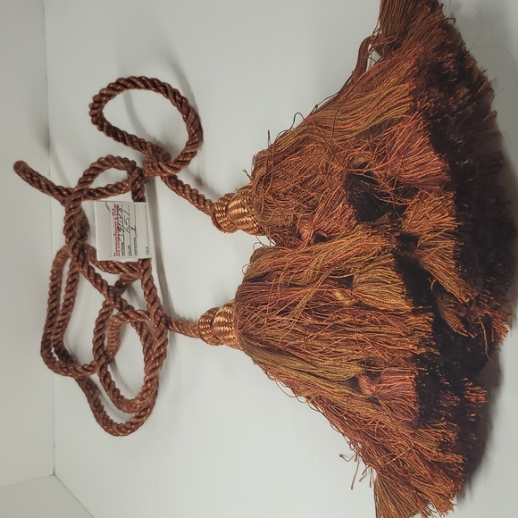 Brunschwig & Fils Rust Orange Tiebacks Tassels Curtain Drape Holders 1 pc - Picture 6 of 6